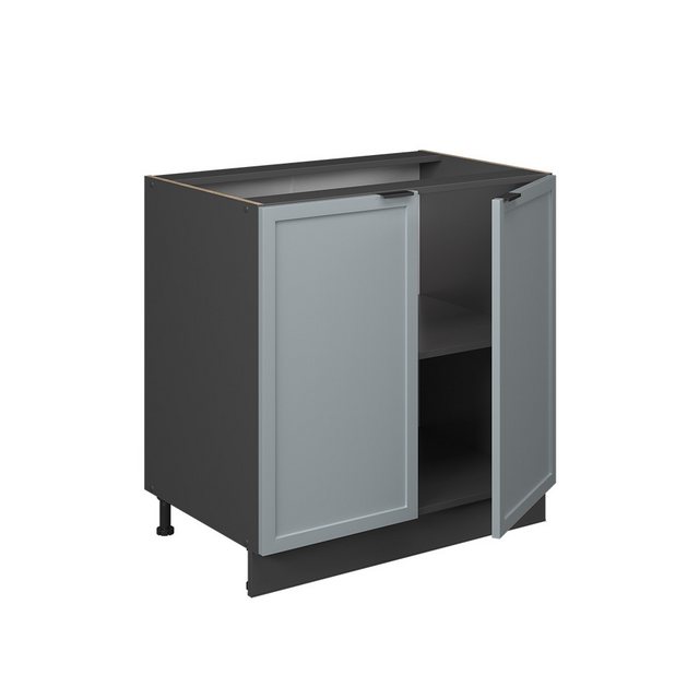 Vicco Spülenunterschrank Fame-Line, Hellblau-grau/Anthrazit, 80 cm mit Rega günstig online kaufen