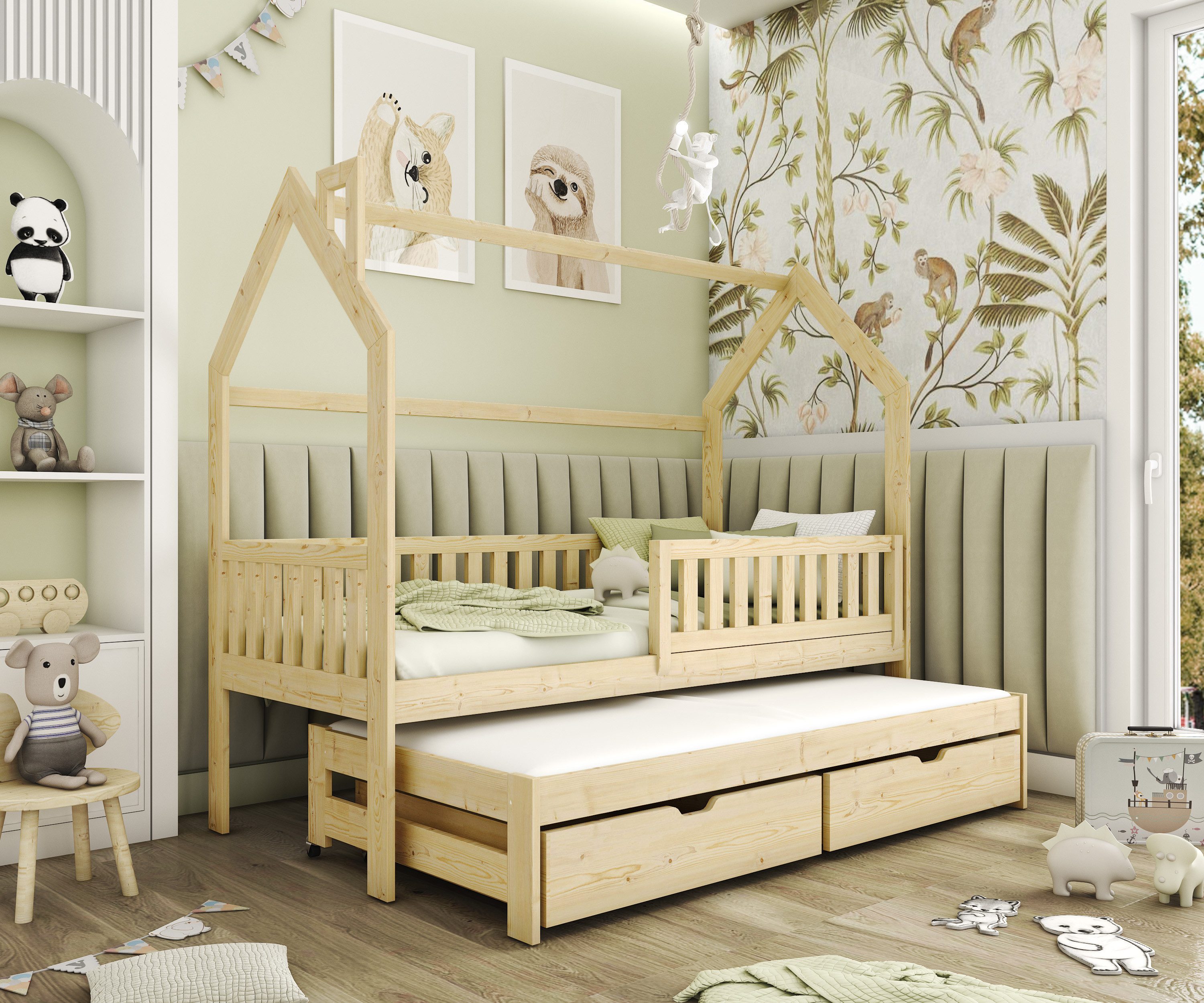 thematys Kinderbett Hausbett mit Ausziehbett und günstig online kaufen