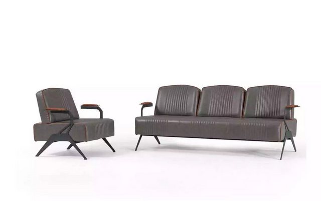 JVmoebel Sofa Sofa Set 2 Luxus Möbel Sofagarnitur Dreisitzer Arbeitszimmer, günstig online kaufen