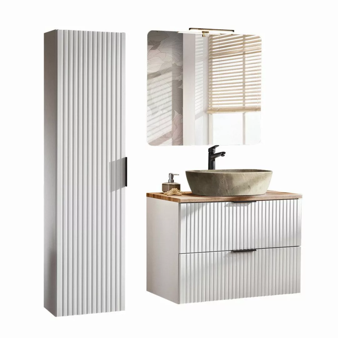 Lomadox Badmöbel-Set ADELAIDE-56-WHITE, (Spar-Set, 3-St), matt günstig online kaufen