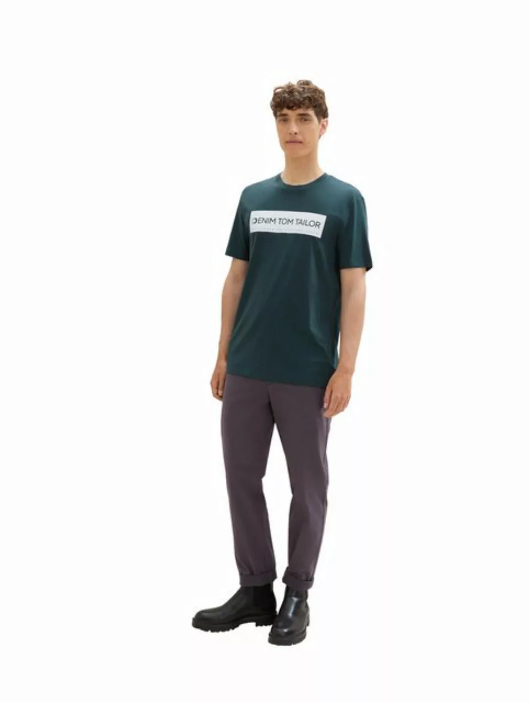 TOM TAILOR Denim T-Shirt mit Logo Print günstig online kaufen