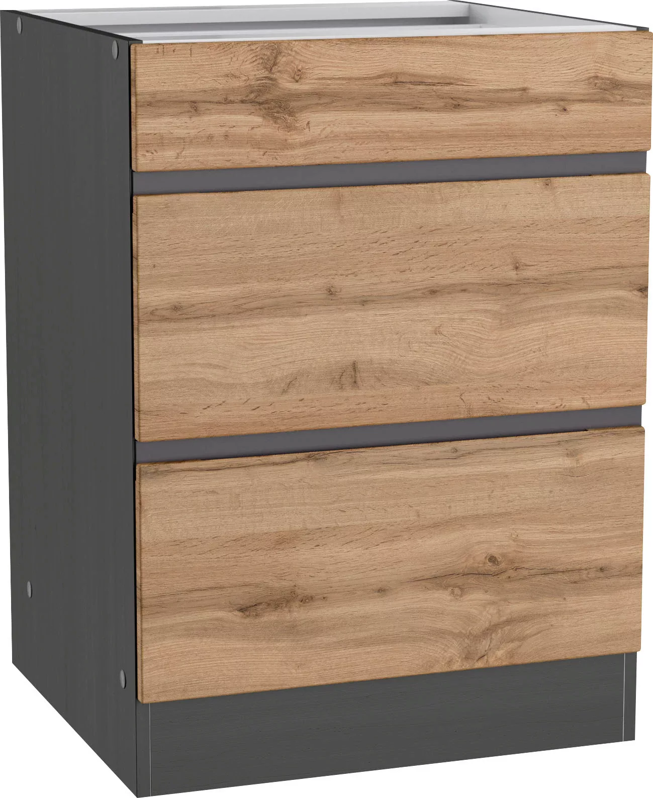 KOCHSTATION Unterschrank "KS-Riesa", Breite 60 cm, MDF-Fronten günstig online kaufen