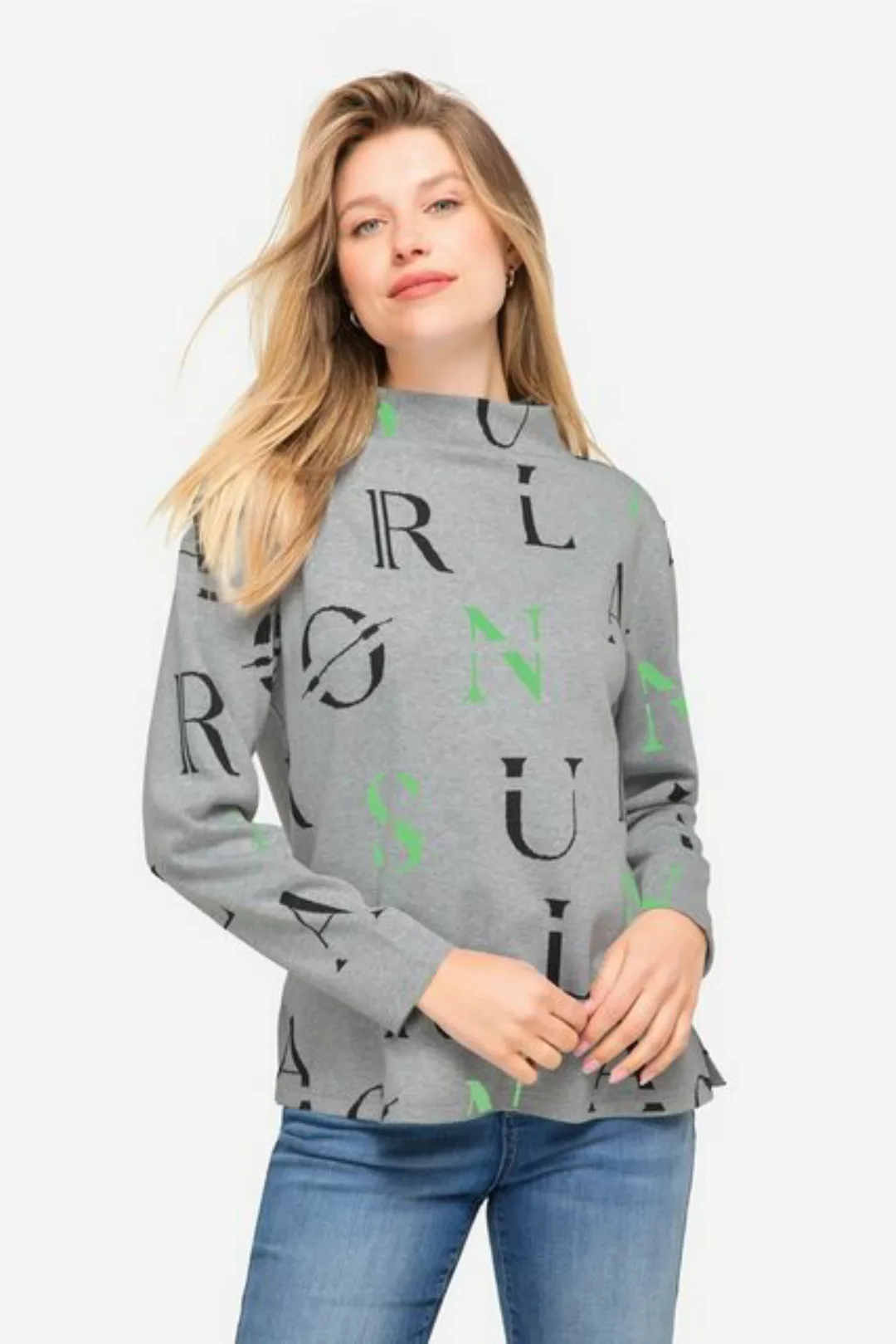 Laurasøn Sweatshirt Sweatshirt Buchstaben-Print Stehkragen Langarm günstig online kaufen