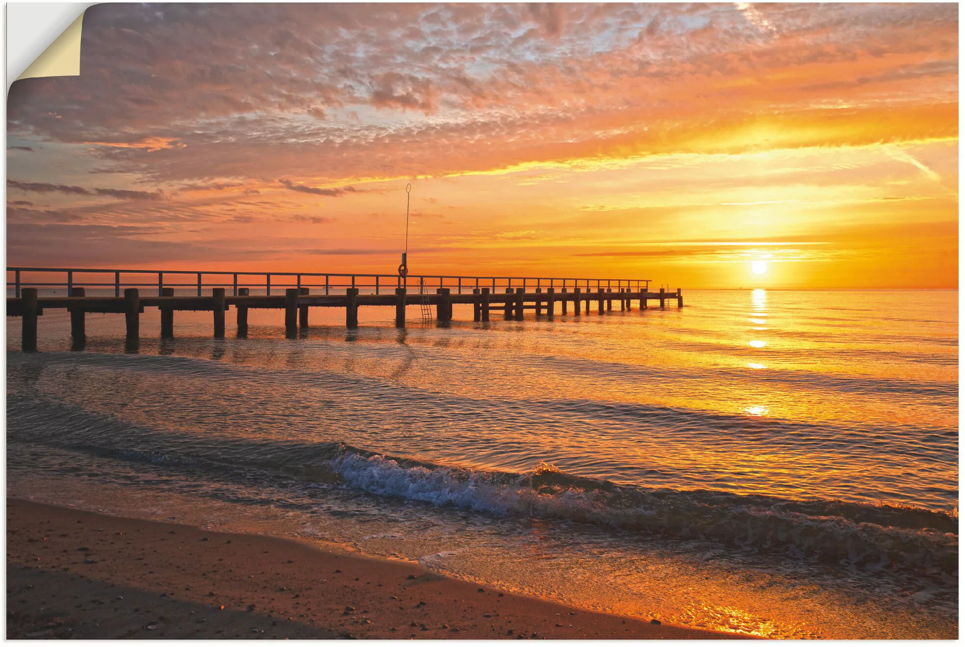 Artland Wandbild »Urlaubsfeeling am Ostseestrand«, Bilder vom Sonnenunterga günstig online kaufen