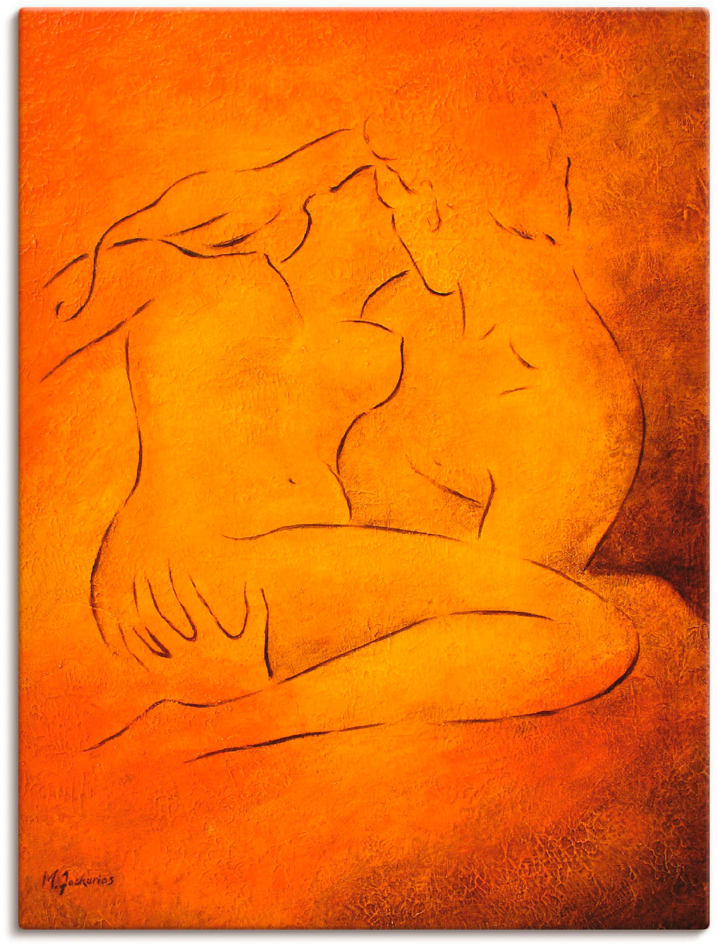 Artland Leinwandbild "Flammende Leidenschaft", Paar, (1 St.), auf Keilrahme günstig online kaufen