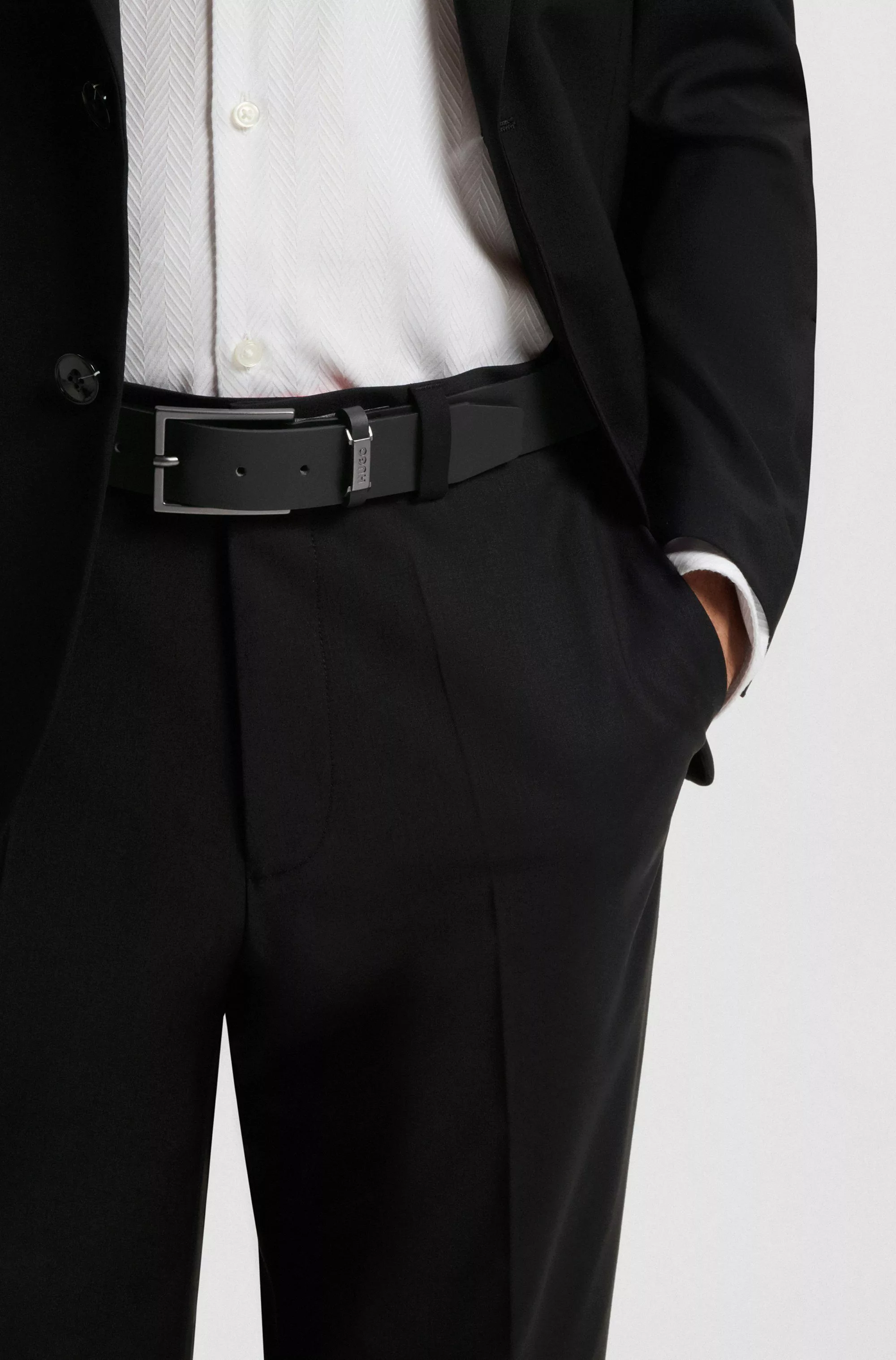 HUGO Ledergürtel Gabriel_Sz35 Mit Markenlabel von günstig online kaufen
