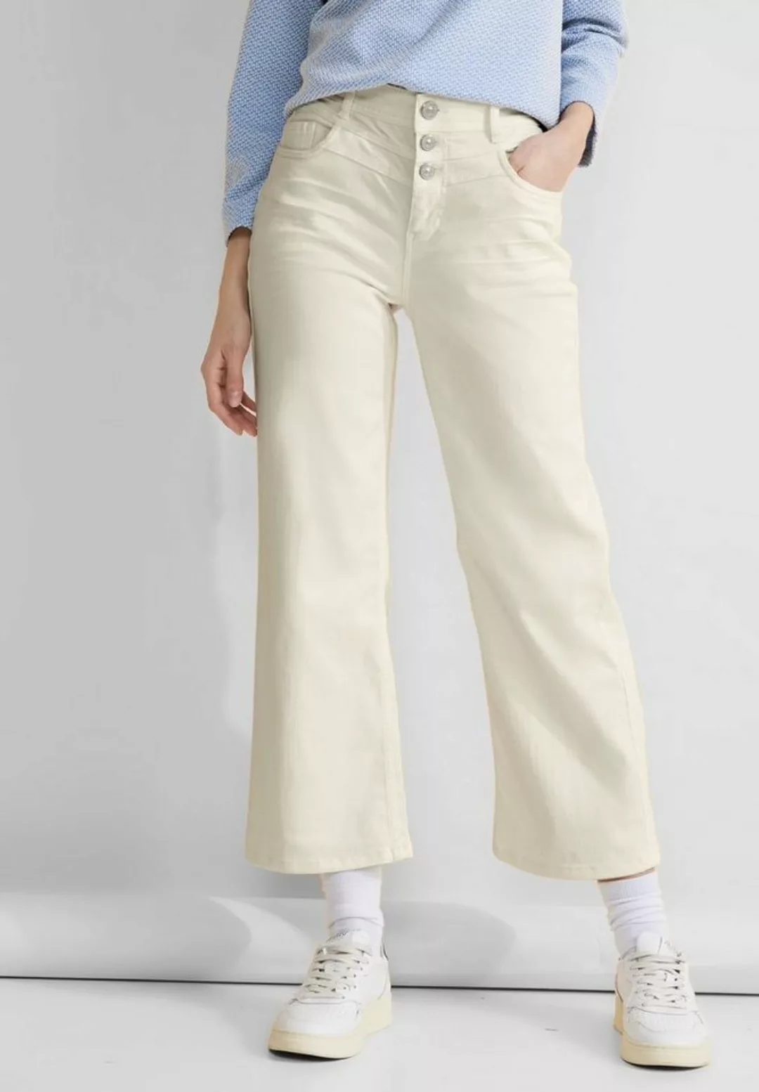 STREET ONE 5-Pocket-Jeans DENIM CULOTTE mit Elasthan und Schlag günstig online kaufen