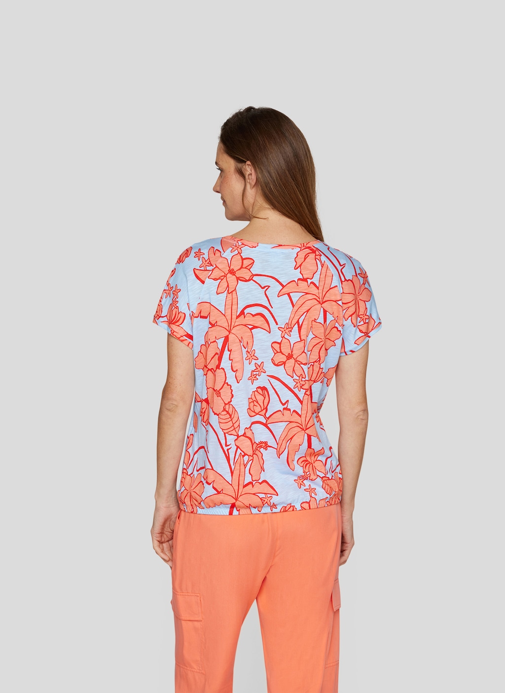 Rabe Kurzarmshirt, mit floralem Muster mit aus einer Viskosemischung günstig online kaufen