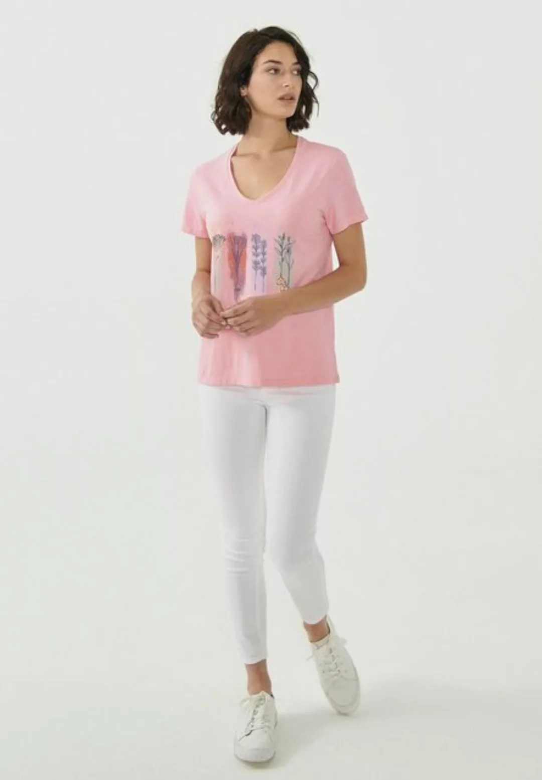 ORGANICATION T-Shirt Women's Printed T-Shirt in Carnation Pink günstig online kaufen