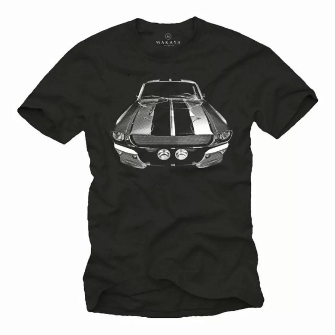 MAKAYA T-Shirt Herren mit Auto Print - 1968er Oldtimer Retro Vintage US Mus günstig online kaufen