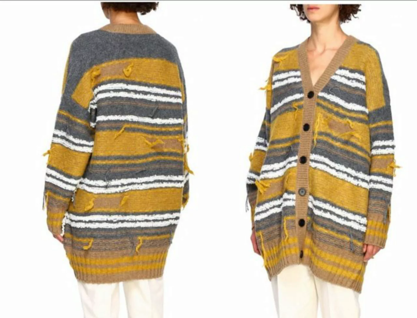 Missoni Strickpullover M MISSONI Distressed Oversized Strickjacke Cardigan günstig online kaufen