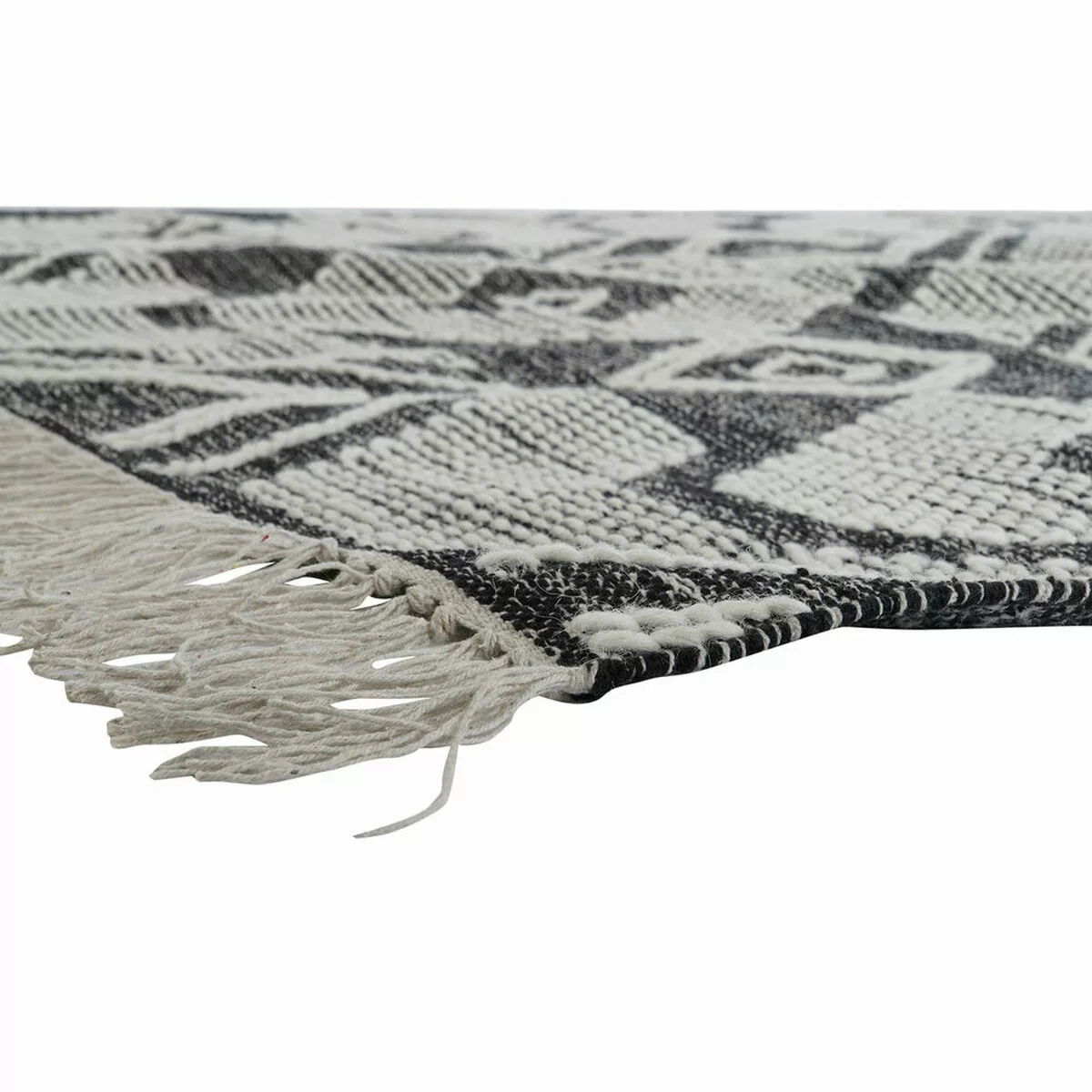 Teppich Dkd Home Decor Weiß Schwarz Baumwolle (160 X 230 X 1 Cm) günstig online kaufen