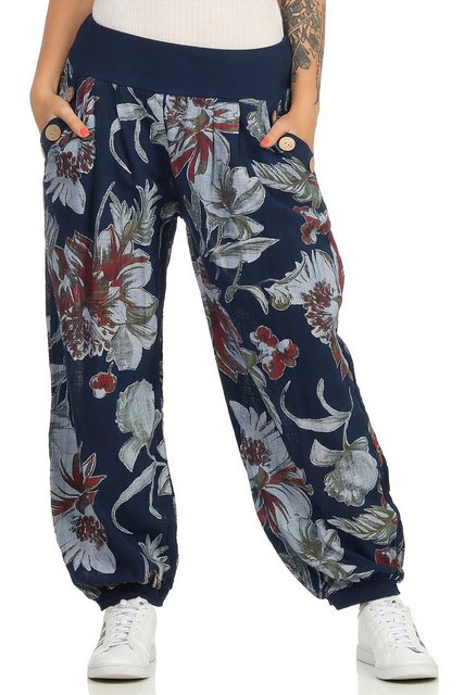 CLEO STYLE Stoffhose Damen Sommerhose 400 Dunkelblau günstig online kaufen