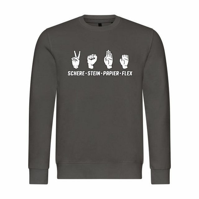 deinshirt Rundhalspullover Herren Sweatshirt Schere Stein Papier FLEX Mit P günstig online kaufen