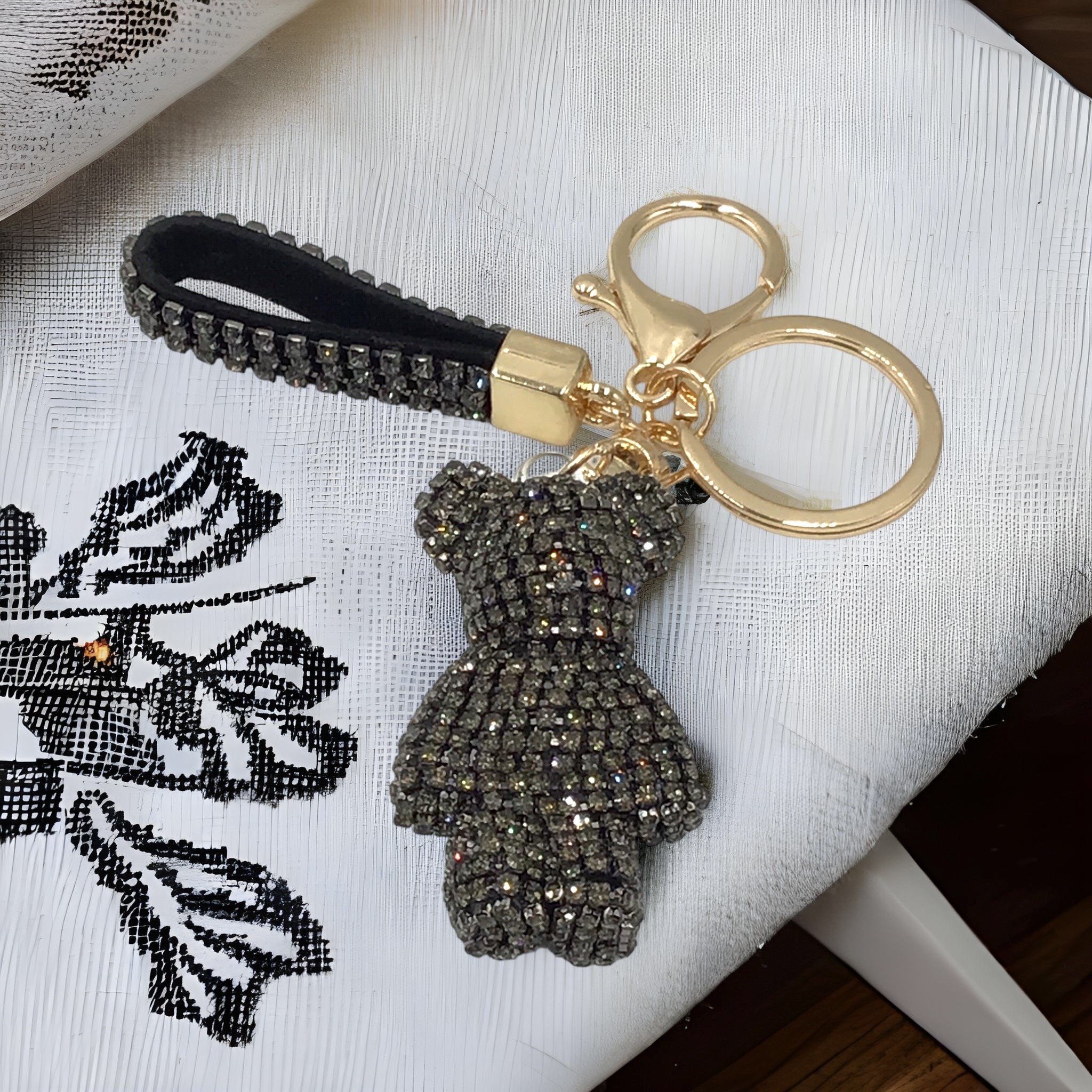 Steinfixx® Schlüsselanhänger Edler Strass Teddybär Cartoon günstig online kaufen