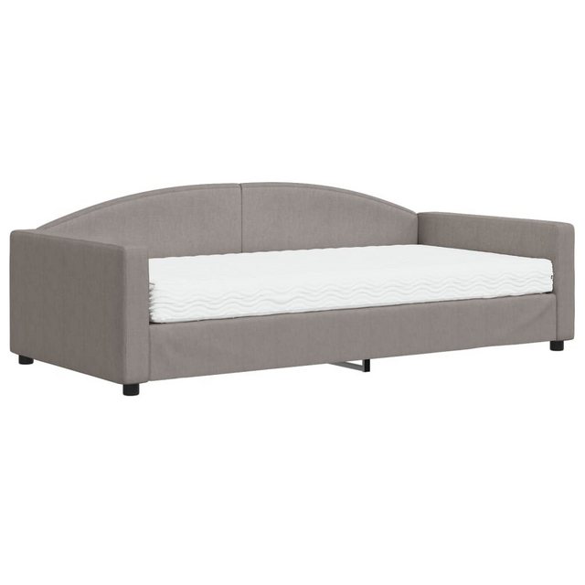 vidaXL Bett Tagesbett mit Matratze Taupe 100x200 cm Stoff günstig online kaufen