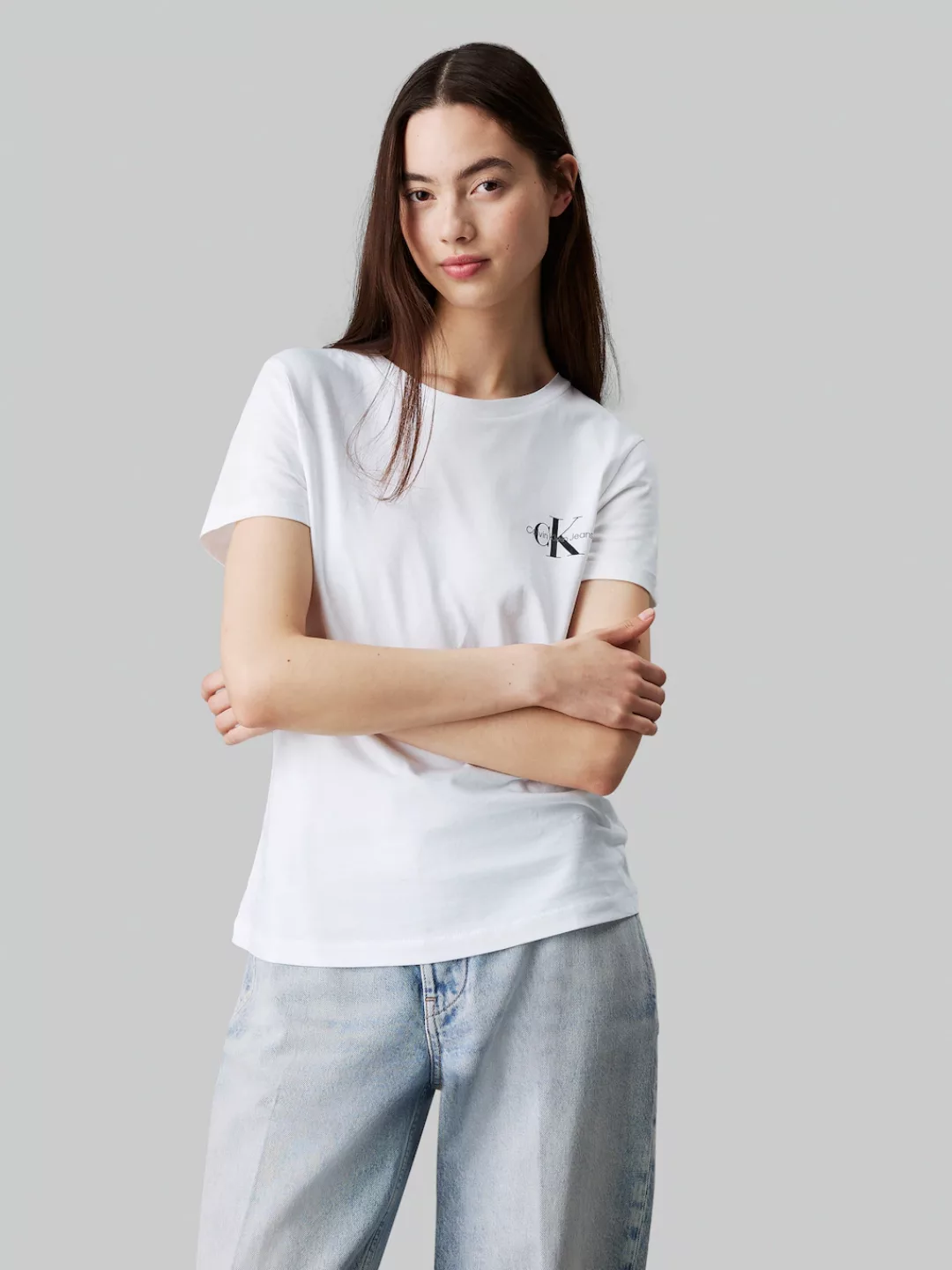 Calvin Klein Jeans Rundhalsshirt 2-PACK MONOLOGO SLIM TEE (Packung, 2-tlg., günstig online kaufen