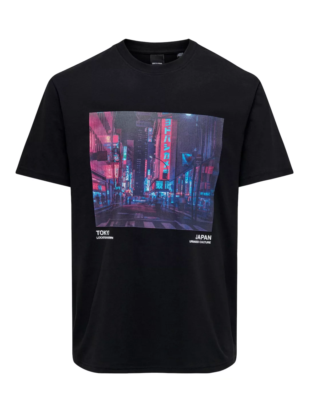 ONLY & SONS Kurzarmshirt "ONSLEX LIFE REG PHOTOPRINT SS TEE" günstig online kaufen