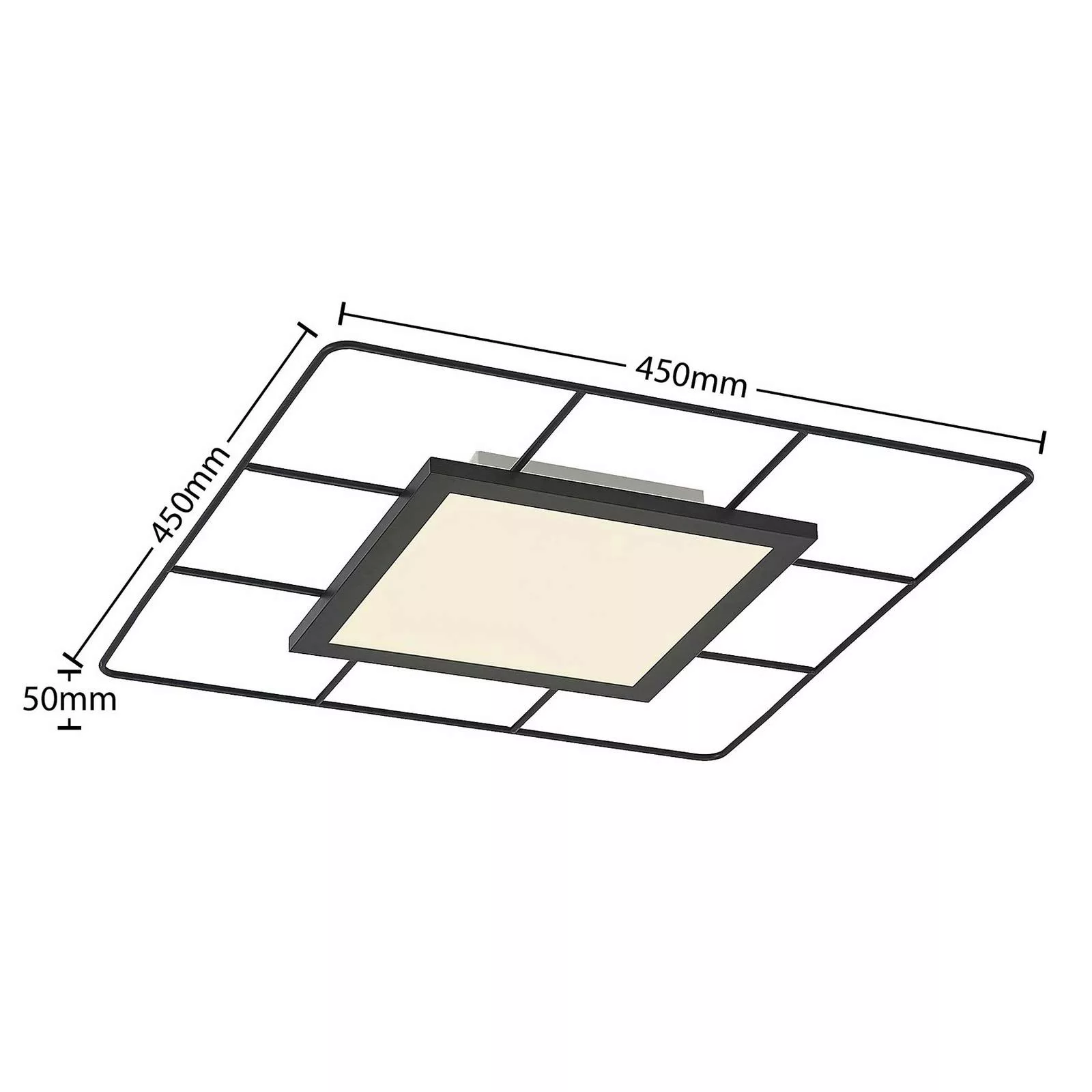 Lindby Khai LED-Deckenleuchte, Stepdim, 45 x 45 cm günstig online kaufen