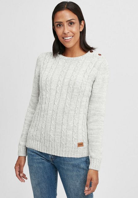 OXMO Strickpullover OXPhia Strickpulli mit Zopfstrickmuster günstig online kaufen