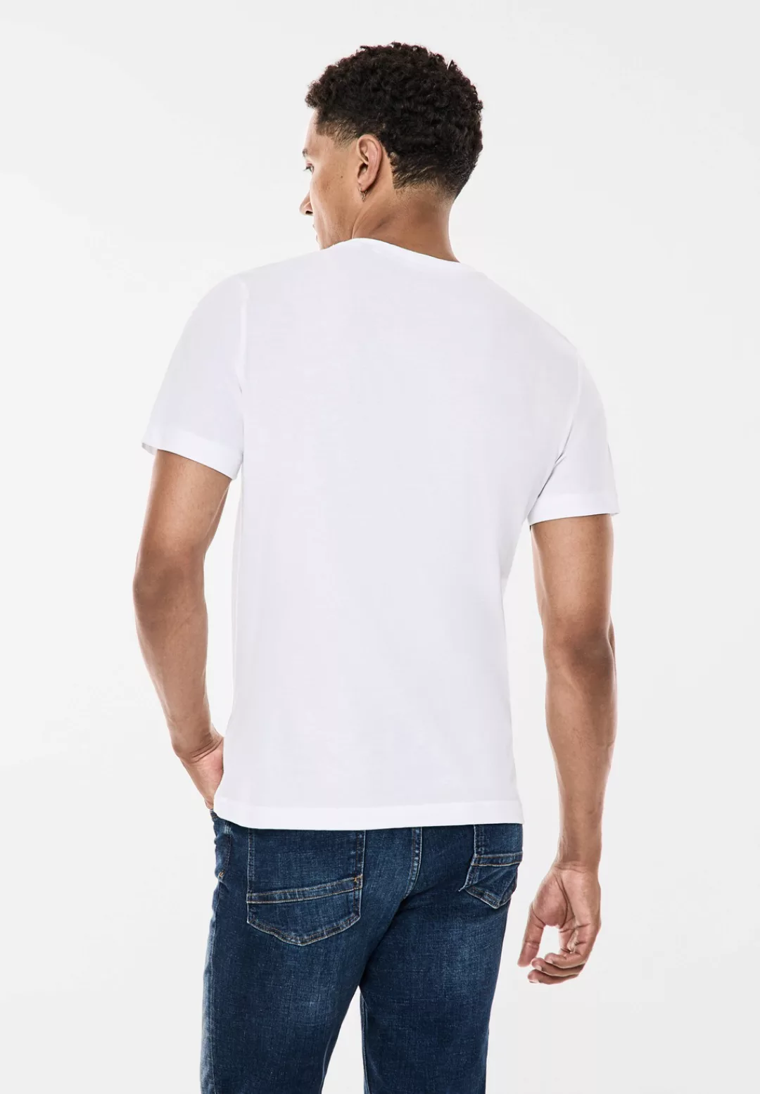 STREET ONE MEN T-Shirt, aus reiner Baumwolle günstig online kaufen