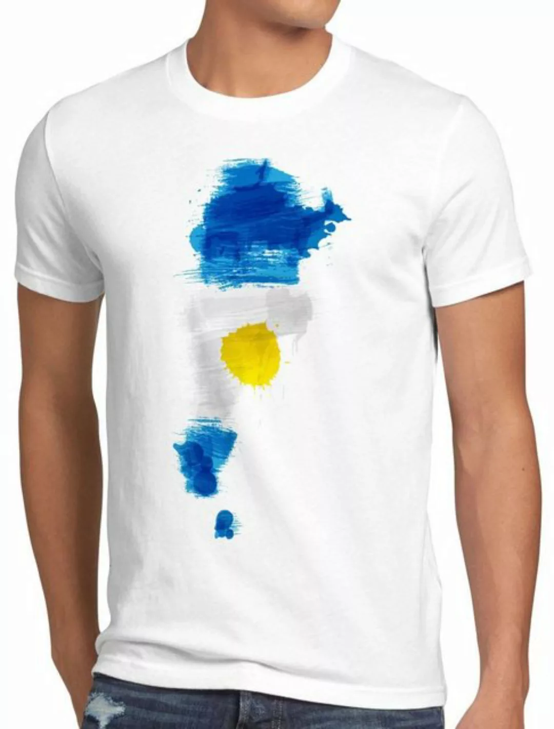 style3 Print-Shirt Herren T-Shirt Flagge Argentinien Fußball Sport Argentin günstig online kaufen