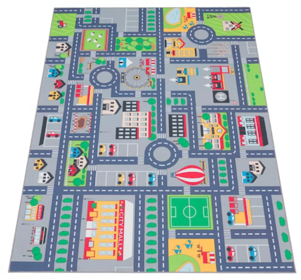 Paco Home Kinderteppich »Bino 576«, rechteckig, Kurzflor, Straßen-Spiel-Tep günstig online kaufen