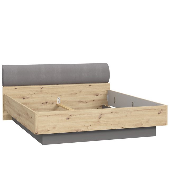 expendio Bett Eugen 1, Artisan Oak / Wolfram Grey 189x90x212cm günstig online kaufen