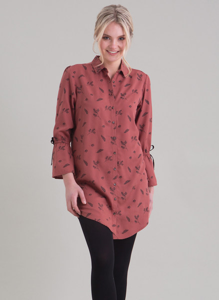 Allover Print Kleid Aus Tencel® günstig online kaufen