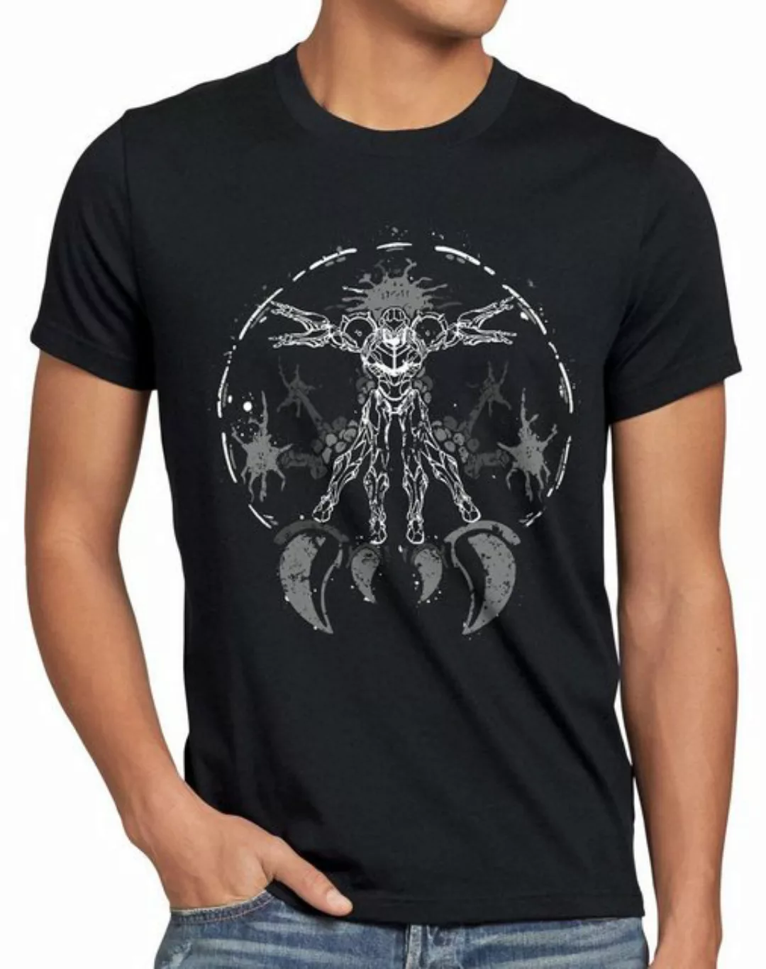 style3 T-Shirt Samus DaVinci Vitruvianischer Mensch Metroid prime Aran Nint günstig online kaufen