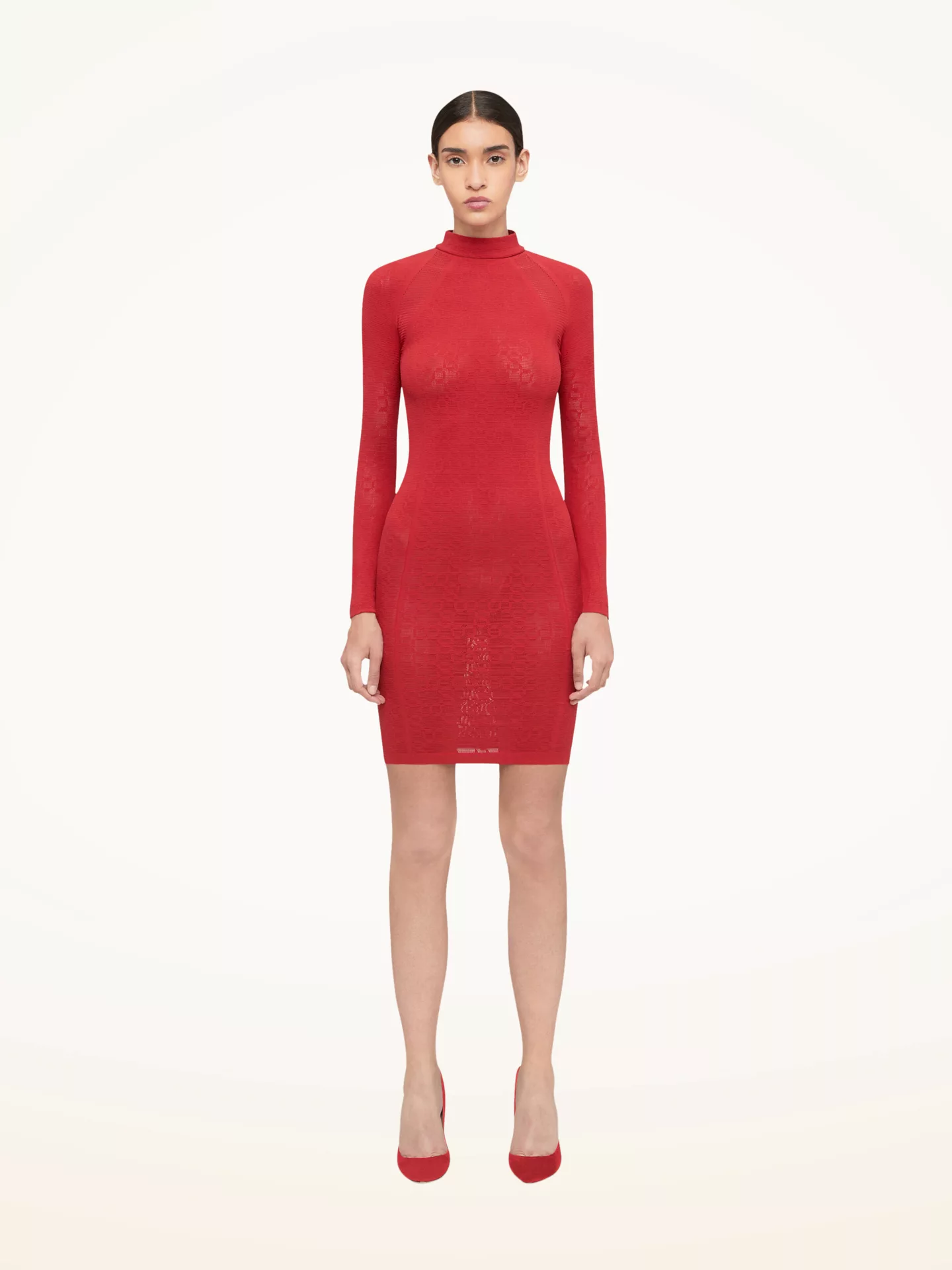Wolford - Intricate Sheer Pattern Dress, Frau, autumn red, Größe: M günstig online kaufen
