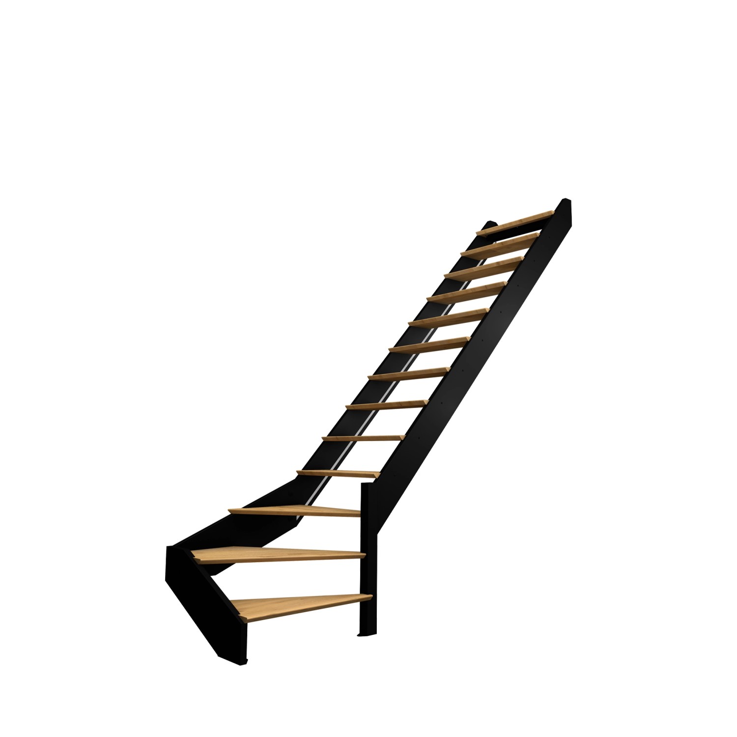 Kordo Treppe1/4 Gewendelt Rechts Buche LEDs Schwarz Spectra günstig online kaufen