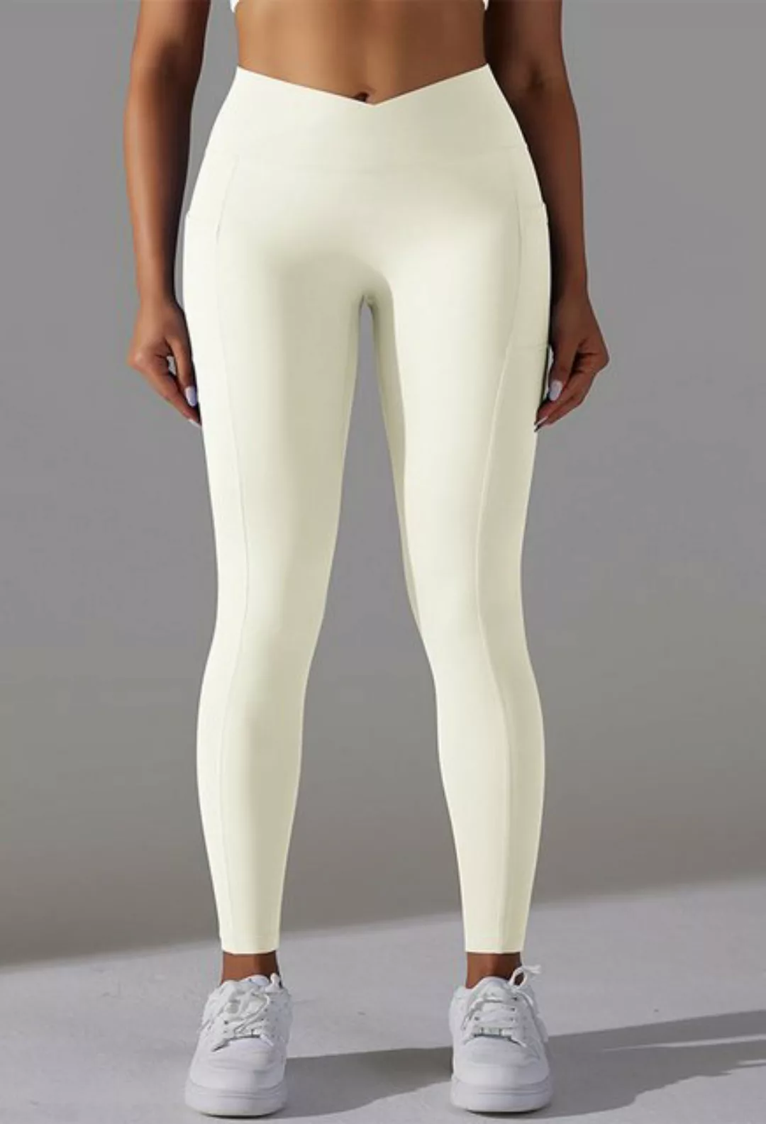 SEGUEN Leggings Crossover-Yogahose mit hohem Bund und Hüfttasche (Bequeme S günstig online kaufen