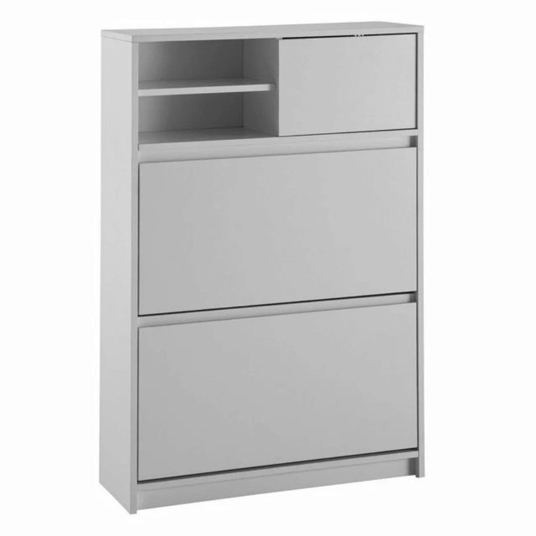 Wohnling Schuhschrank Schuhschrank Weiß 71x110x24 cm Schuhkipper Geschlosse günstig online kaufen