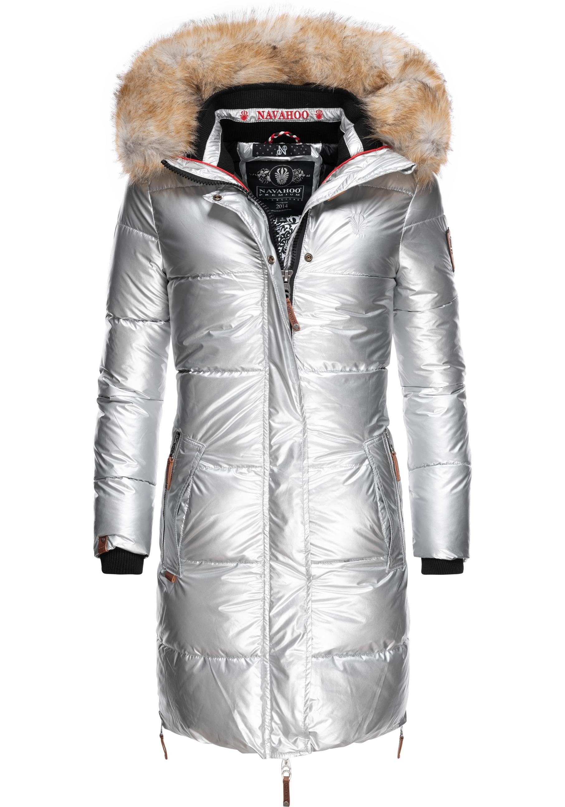 Navahoo Wintermantel "Halina", modischer Damen Winter Steppmantel mit Kapuz günstig online kaufen