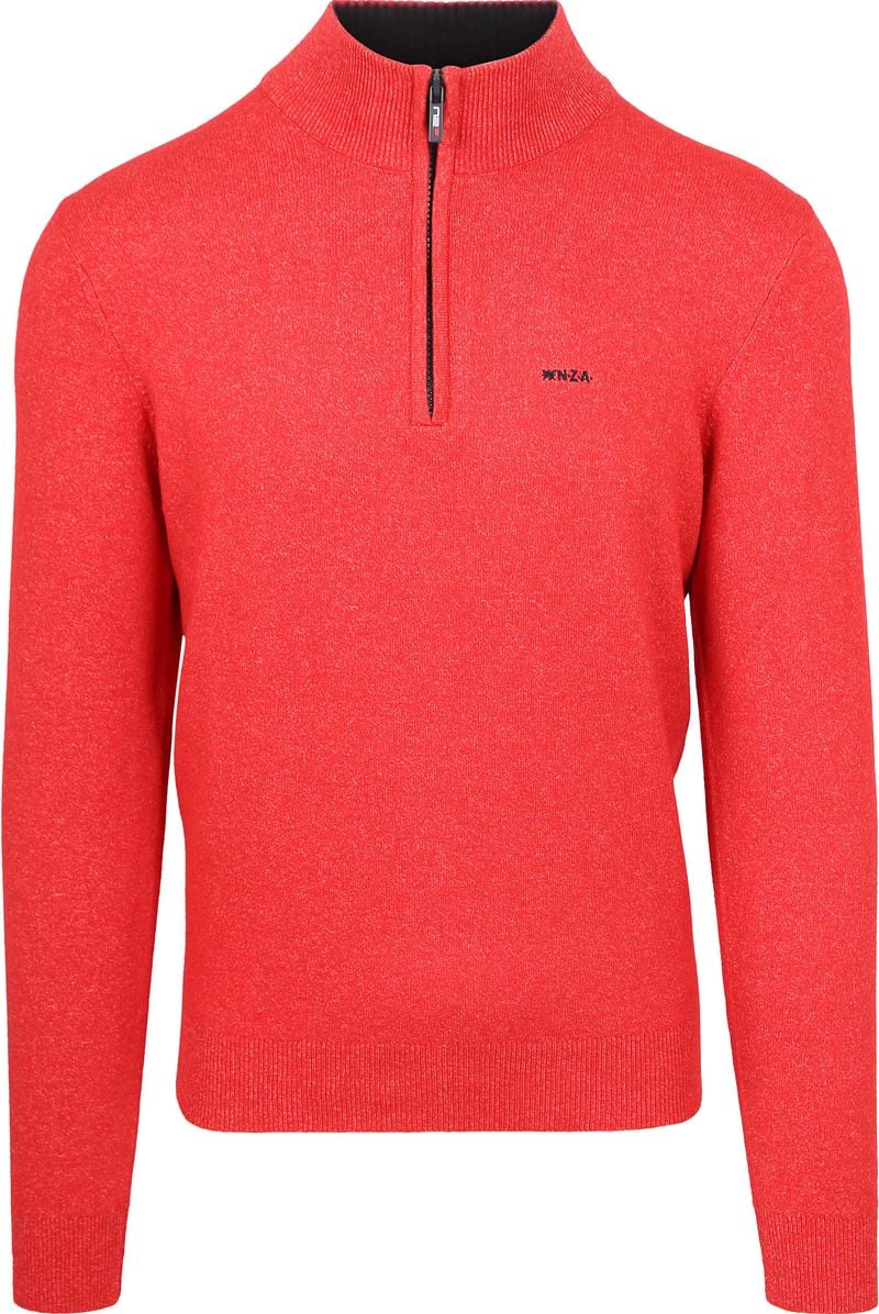 NZA Half Zip Pullover Christopher Melange Rot - Größe XL günstig online kaufen