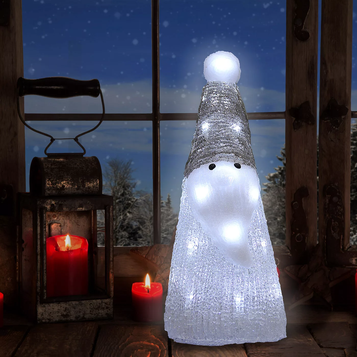 LED Acryl Figur Weihnachten Santa Weiß günstig online kaufen