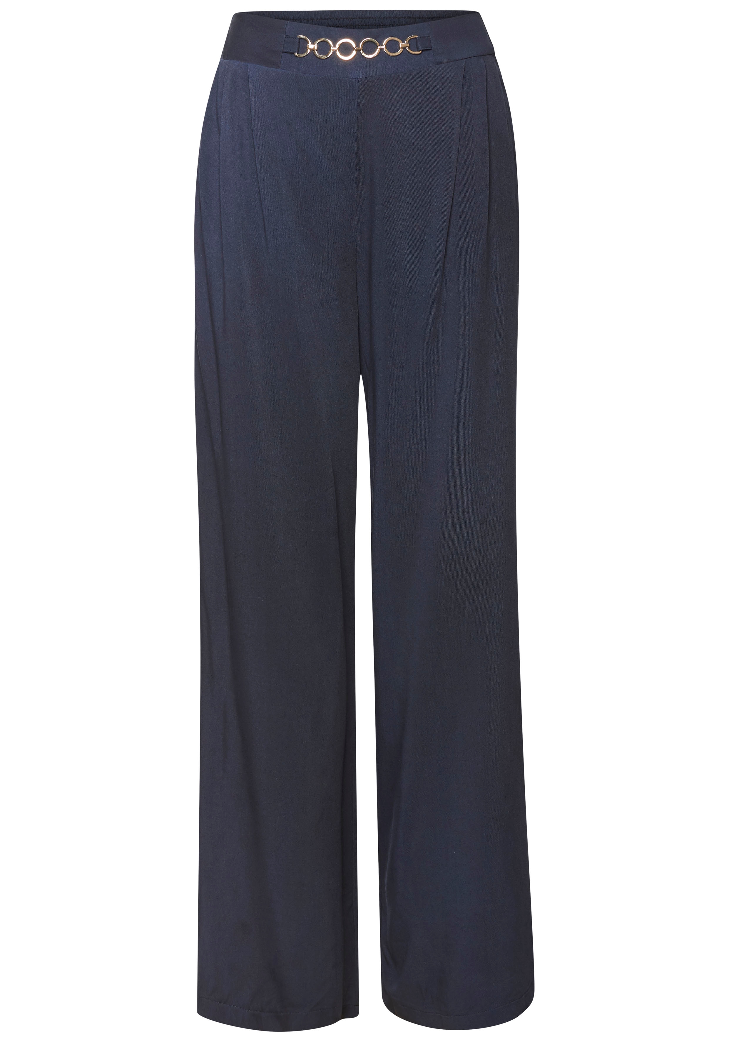 Vivance Palazzohose, mit Zierkette, Bundfaltenhosen, Schlupfhose, feminin-c günstig online kaufen