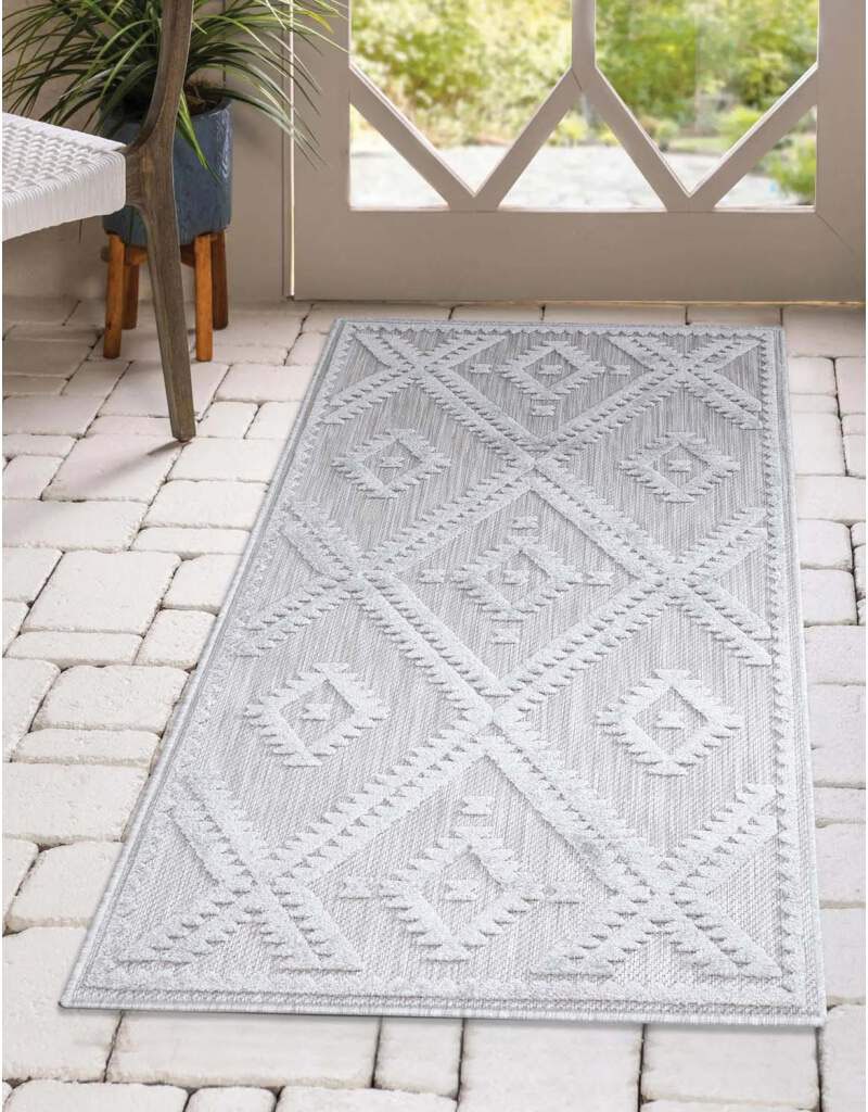 Carpet City Teppich »In-& Outdoorteppich Santorini 454, 3D-Effekt, Raute-Op günstig online kaufen