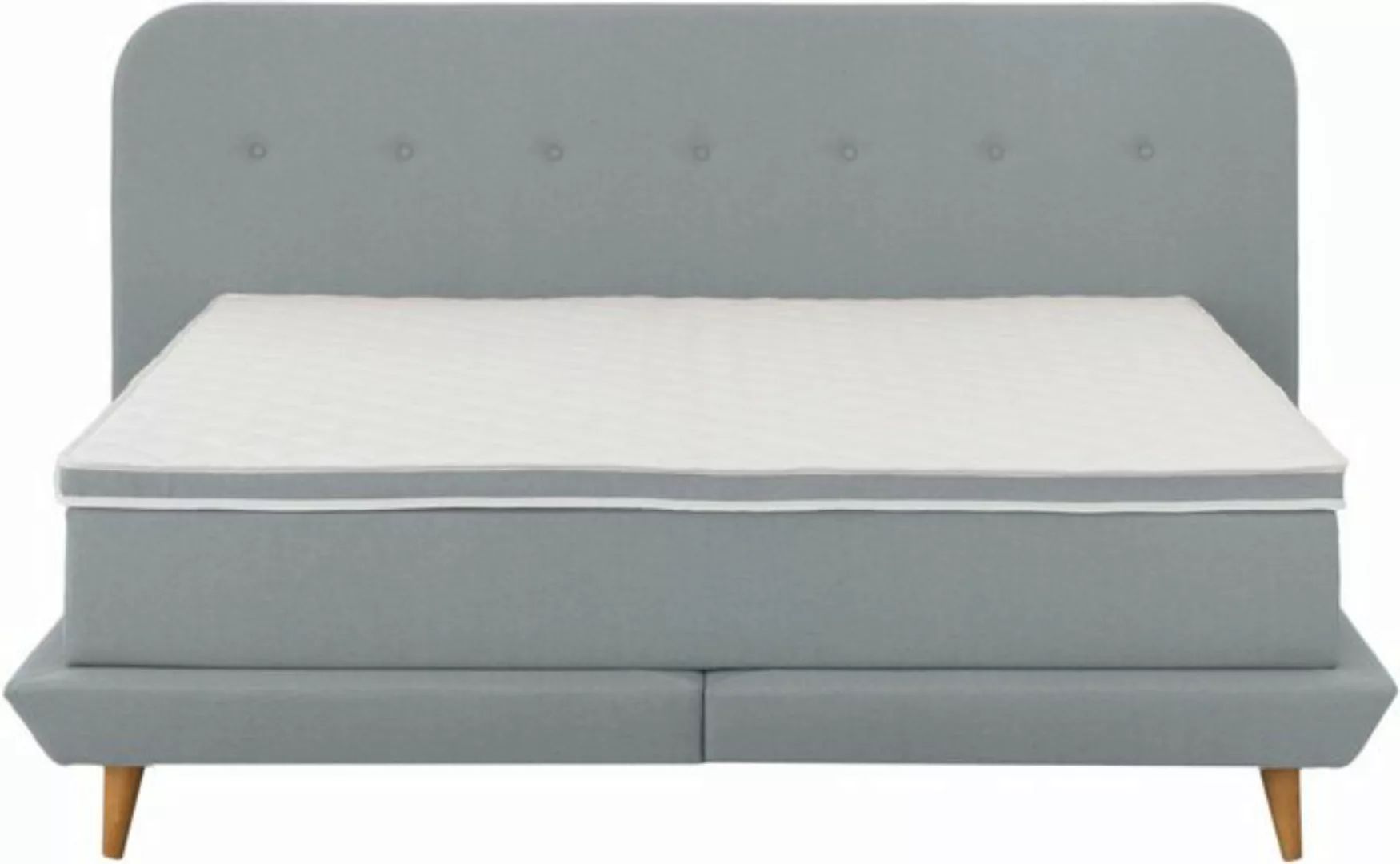 andas Boxspringbett "Premium", Steppung mit Knopfheftung, inkl. Topper günstig online kaufen