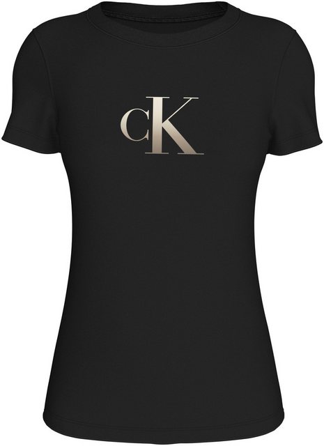 Calvin Klein Jeans Rundhalsshirt GRADIENT CK SLIM TEE mit Logodruck günstig online kaufen