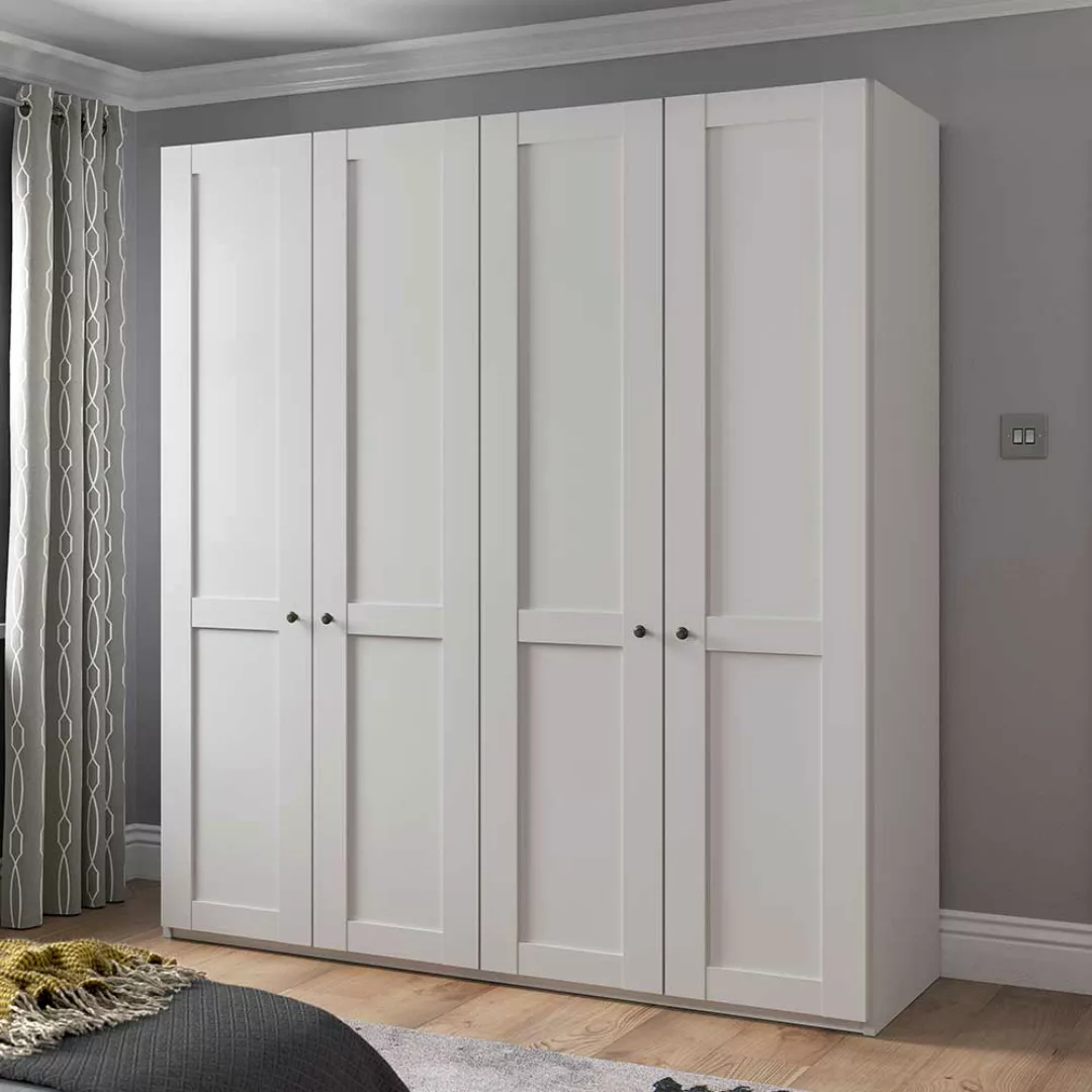 Schlafzimmerschrank modern Country in Weiß 200 cm breit günstig online kaufen