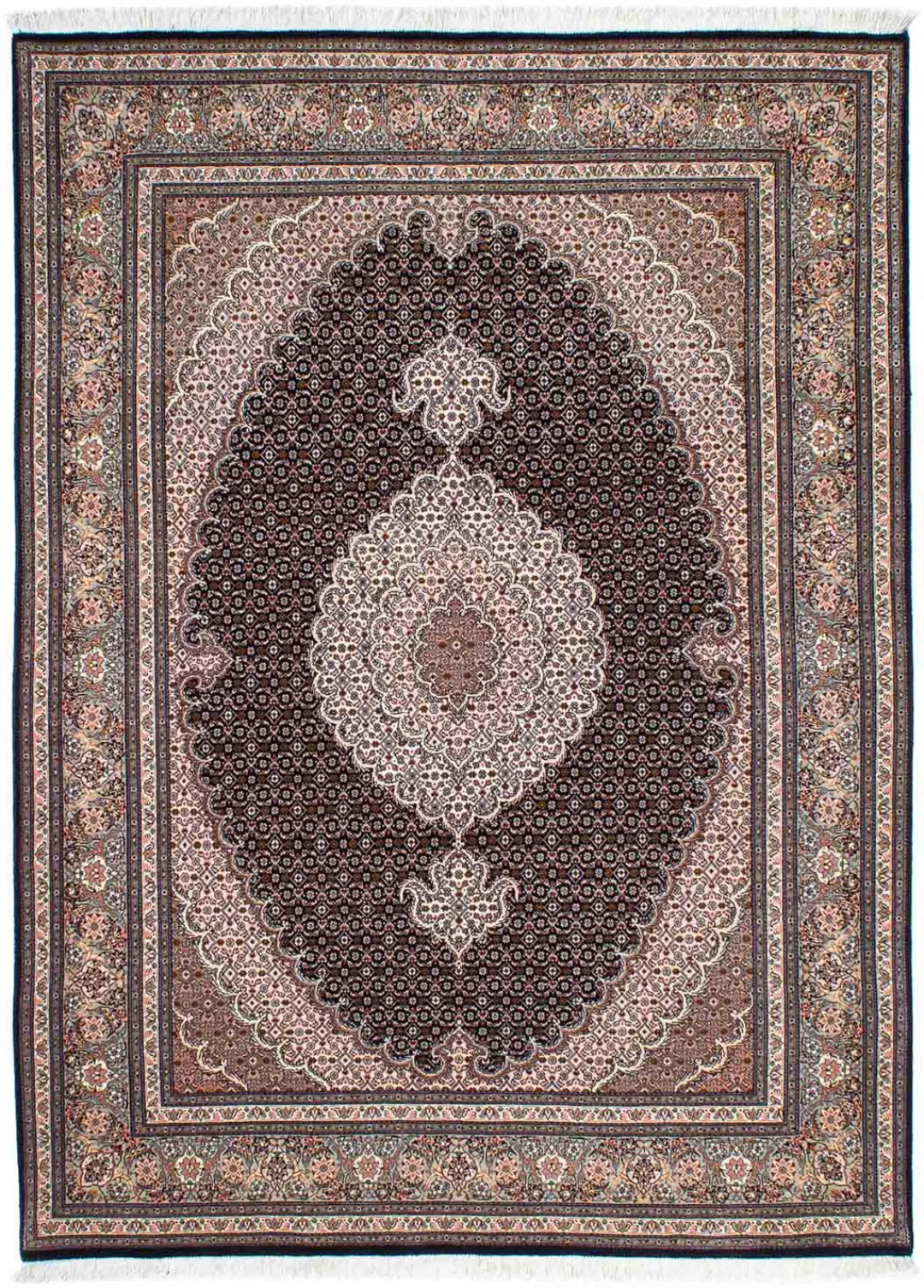 morgenland Orientteppich »Perser - Täbriz - Royal - 208 x 150 cm - hellbrau günstig online kaufen