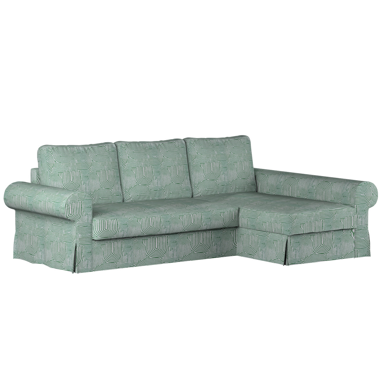 Bezug für Backabro Bettsofa / Recamiere, mintgrün-ecru, Bezug für Bettsofa günstig online kaufen