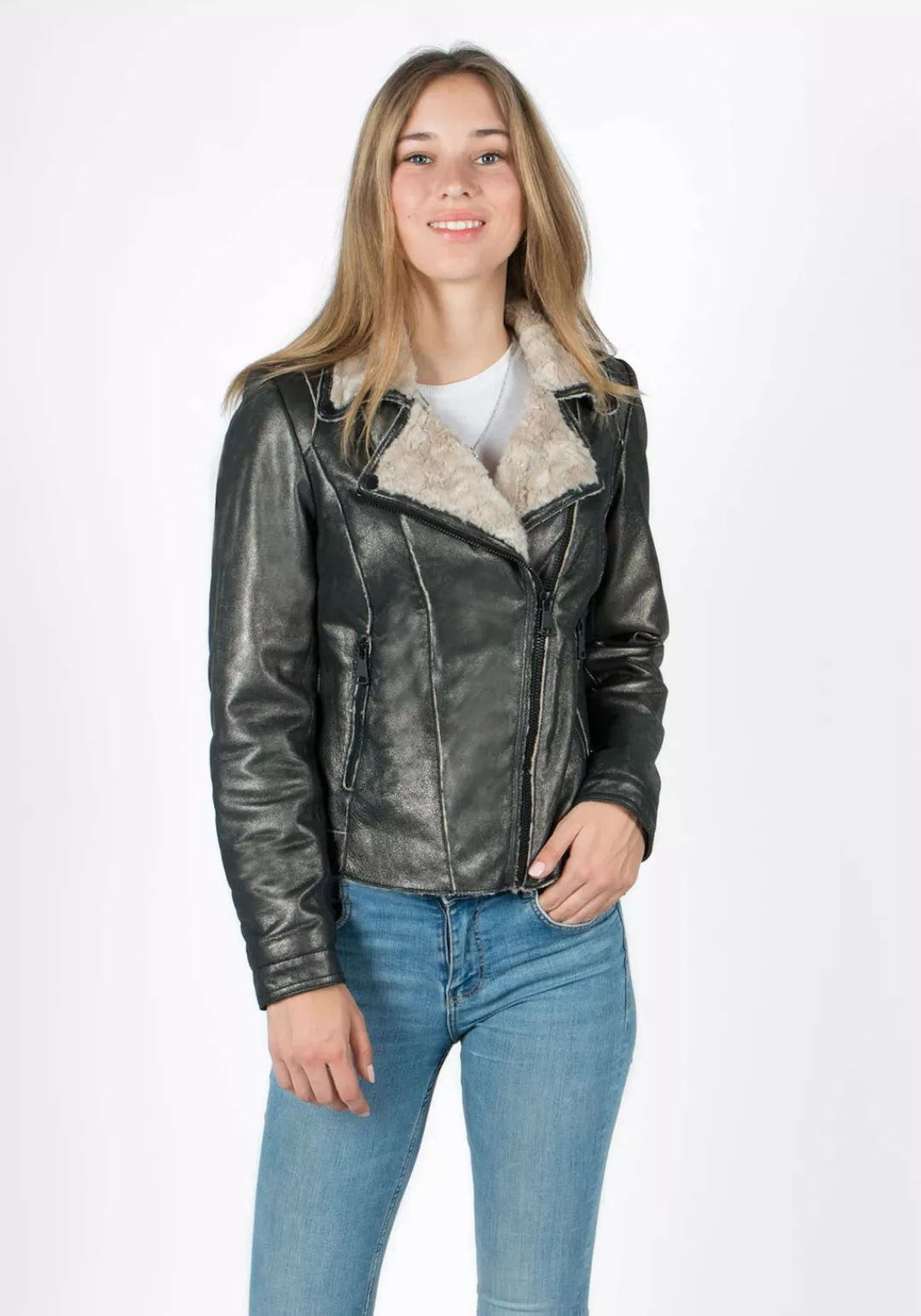 Freaky Nation Lederjacke "Being in Love-FN" günstig online kaufen