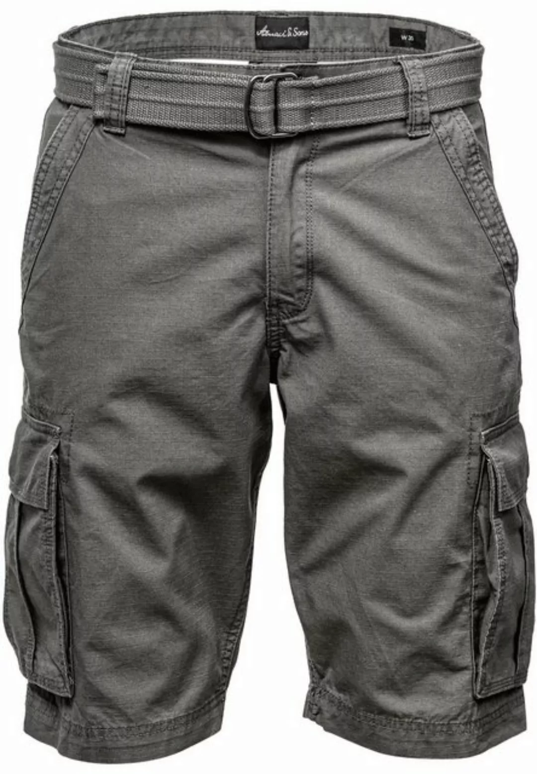 Amaci&Sons Cargoshorts MIDFIELD Chinoshort inkl. Gürtel Herren Bermuda Shor günstig online kaufen