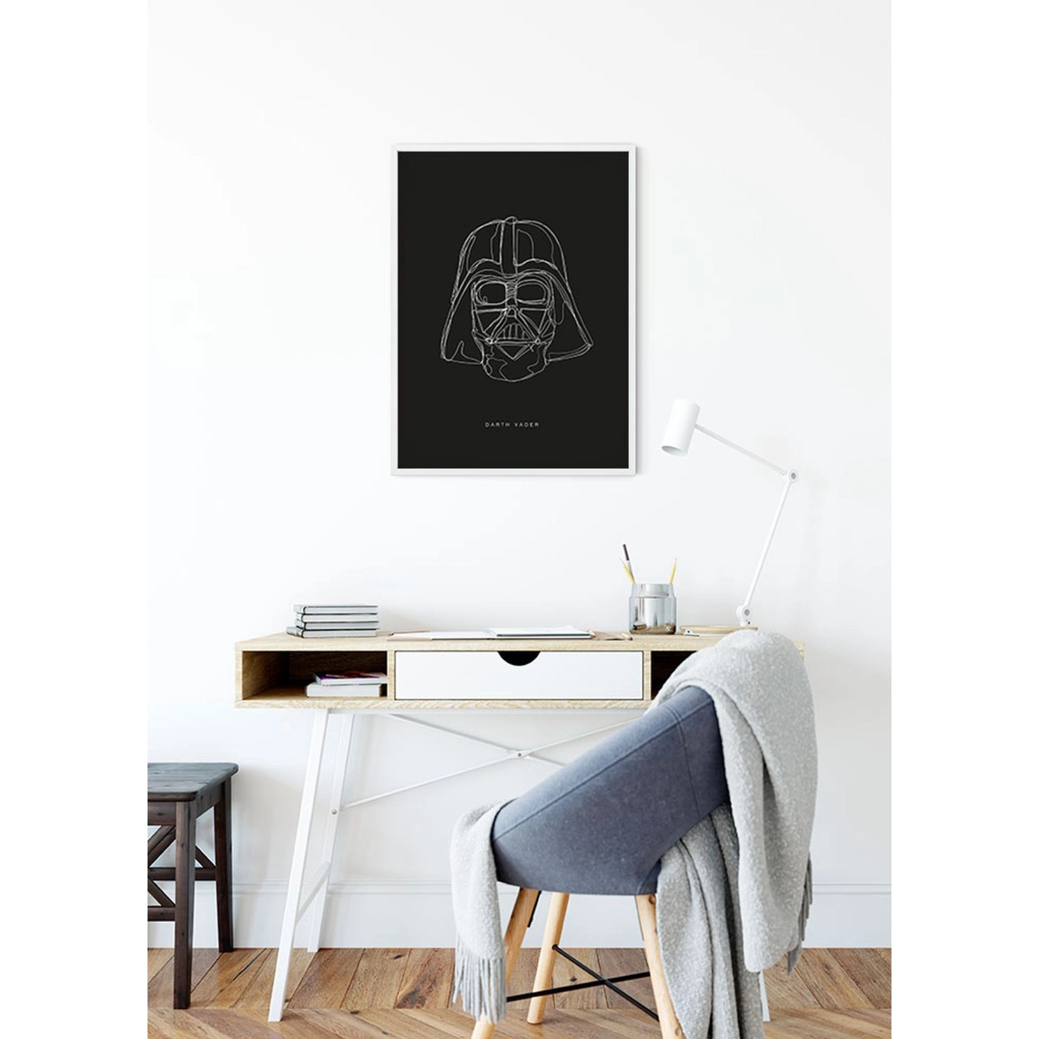 Disney Poster Star Wars Vader Schwarz-Weiß 50 x 70 cm 610220 günstig online kaufen