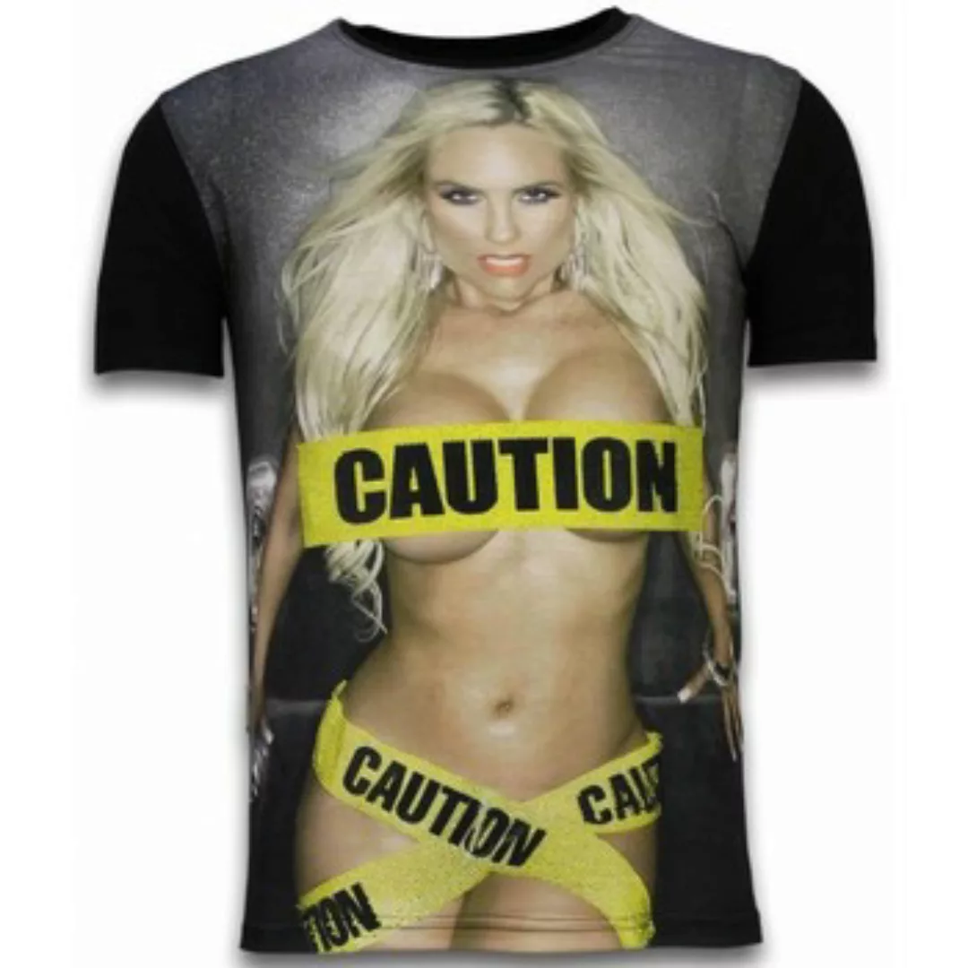 Local Fanatic  T-Shirt Caution Digital Strass günstig online kaufen