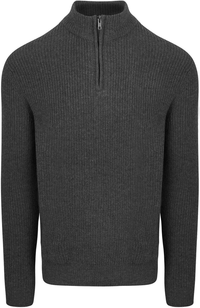 Steppin' Out Half Zip Pullover Lammwolle Anthrazit - Größe M günstig online kaufen