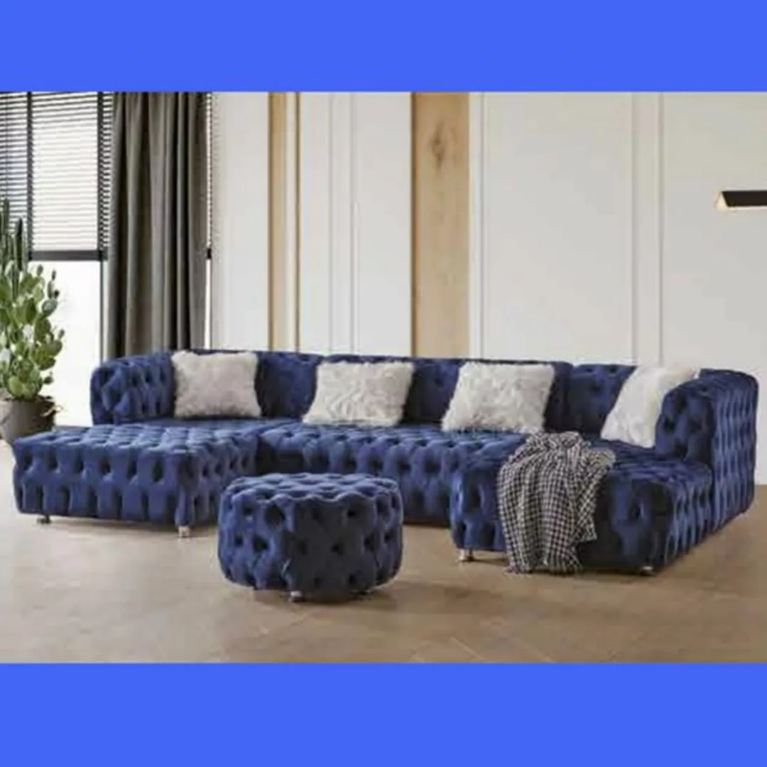 Benedo Chesterfield-Sofa Valentino U Ecksofa, ChesterfieldOptik günstig online kaufen